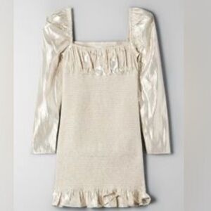 Aritzia Wilfred Ballad Dress metallic gold ✨